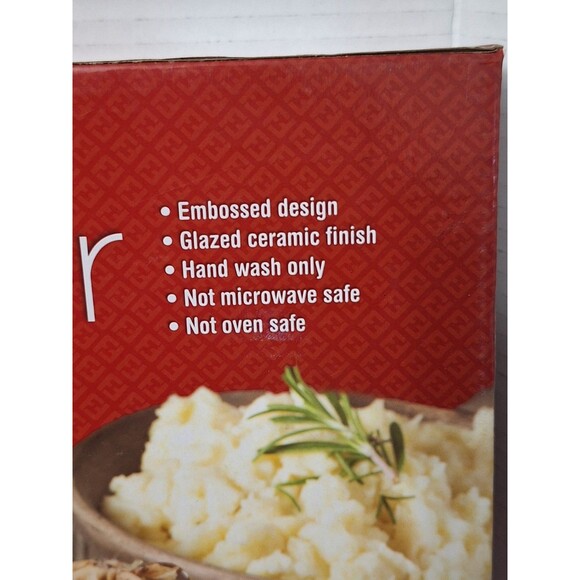 Fabulous Home Holiday Platter 18"x14" White Ceranmic Finish NIB Christmas Decor - Picture 4 of 7